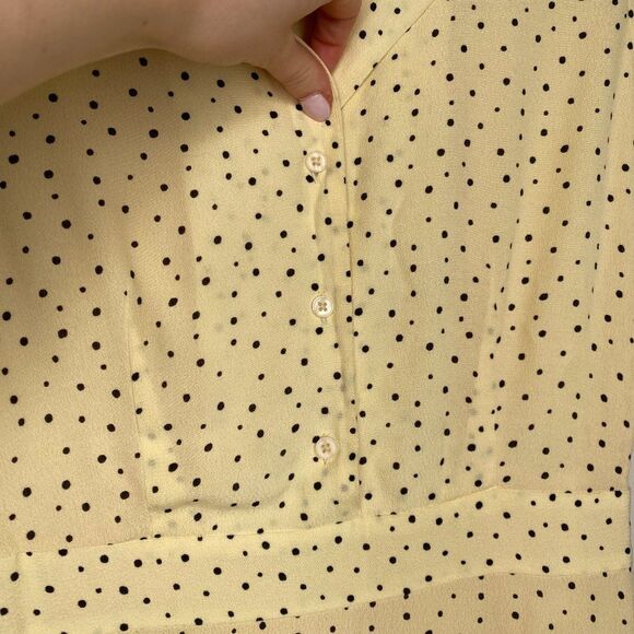 FRANK & OAK yellow polka dot maxi dress | Size: XS - Picture 4 of 6